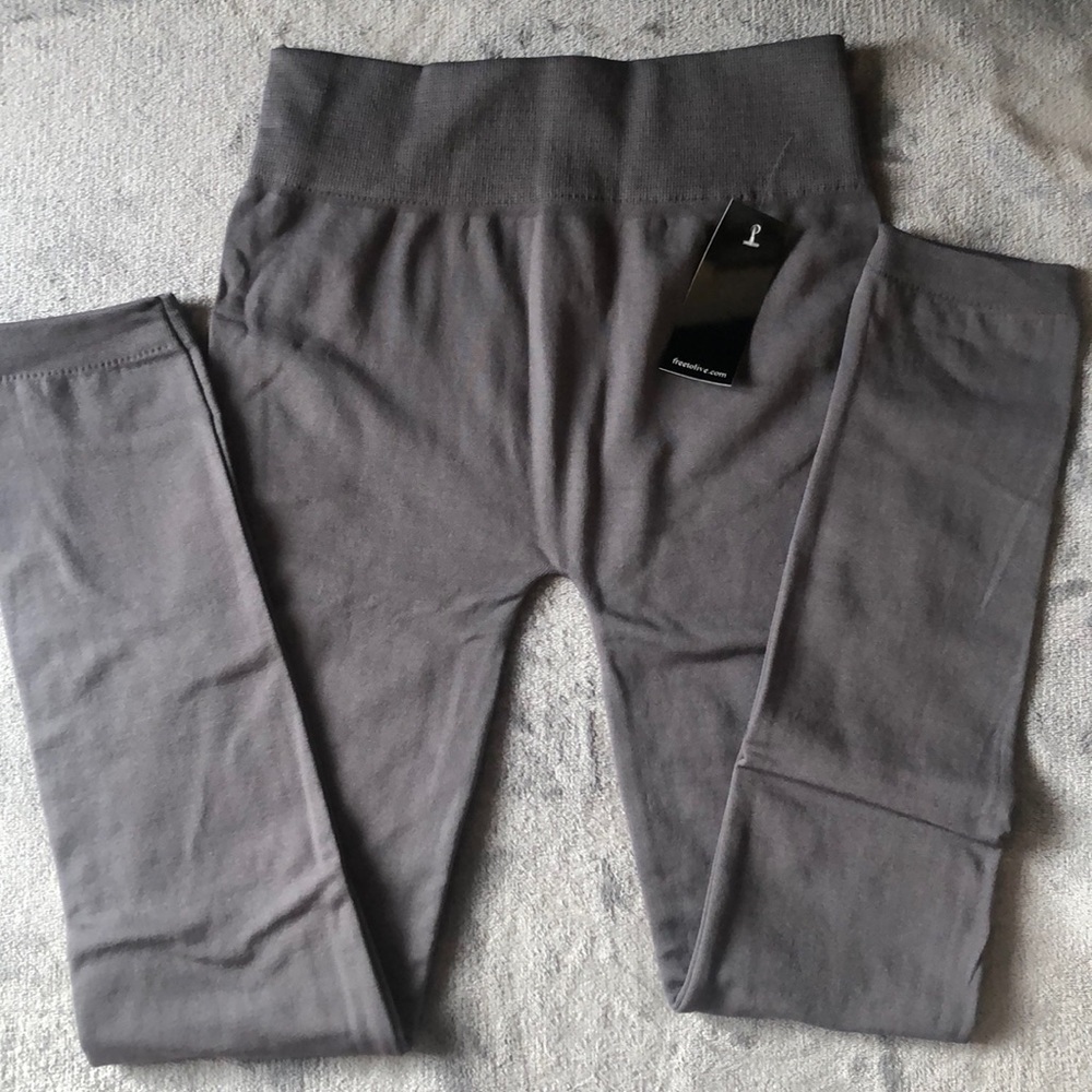 Charcoal Gray Fleece-lined Leggings